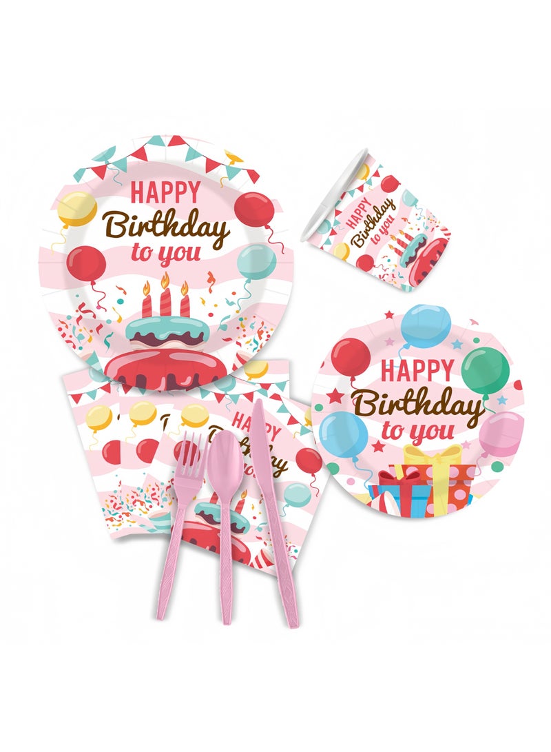 عالم البالونات مجموعة أدوات مائدة لحفلات أعياد الميلاد مكونة من 80 قطعة، مجموعة أدوات مائدة للاستخدام مرة واحدة تتضمن أطباقًا وأكوابًا وقشًا ومناديل وملاعق وشوكًا وسكاكين للأولاد والبنات ولوازم وديكورات الحفلات (لوازم حفلات أعياد الميلاد لعشرة ضيوف) - Image 5